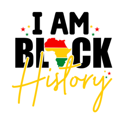 i am black history svg, juneteenth logo svg, black girl svg, juneteenth design, african american svg, month svg