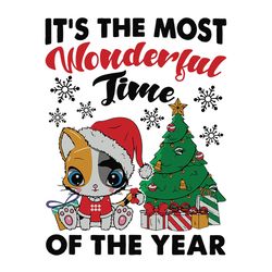 it's the most wonderful time of the year svg, cat christmas shirt, winter trip, christmas logo svg, instant download