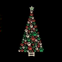 christmas tree dog paw svg, dog paw christmas svg, christmas svg files, logo christmas svg, instant download
