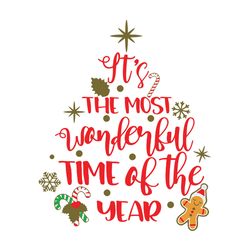 it's the most wonderful time of the year svg, santa svg, merry christmas svg, logo christmas svg, instant download