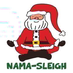 santa claus zen af yoga meditation namastay svg, santa christmas svg, logo christmas svg, instant download
