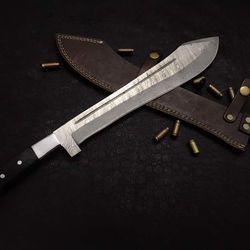 tactical hunting high-grade damascus steel blade, fixed blade bushcraft knife with walnut wood handle.