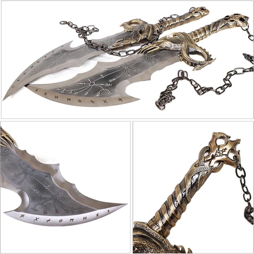God Of WarKratos Blades Of Chaos Real Full Metal21inch Stainless Steel11 Replica From The Game Weapon Prop 2