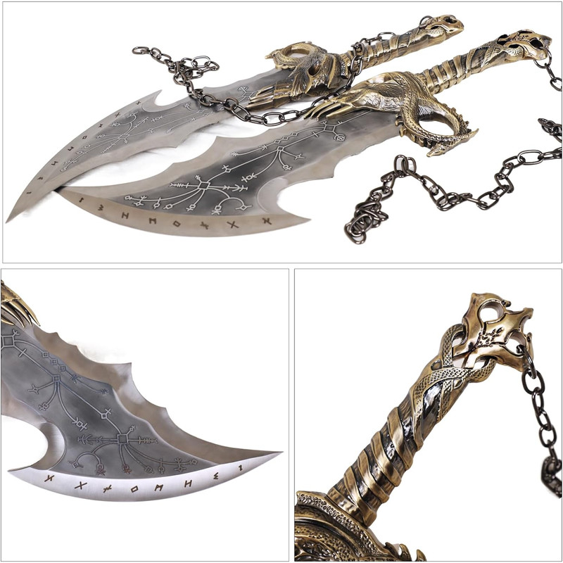 God Of WarKratos Blades Of Chaos Real Full Metal21inch Stainless Steel11 Replica From The Game Weapon Prop 2