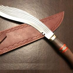 north american knives 14 inches kukri knife hand forged carbon steel blade and hardwood handle