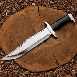north american knives bowie knife – 9.5'' full tang blade with crystal handle & leather sheath for hunting