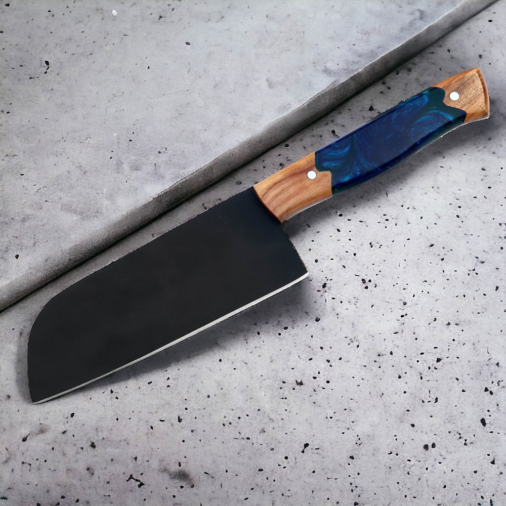 North American Knives 12 Chef Knife Premium Steel Blade With Resin Olive Wood Handle D44 5