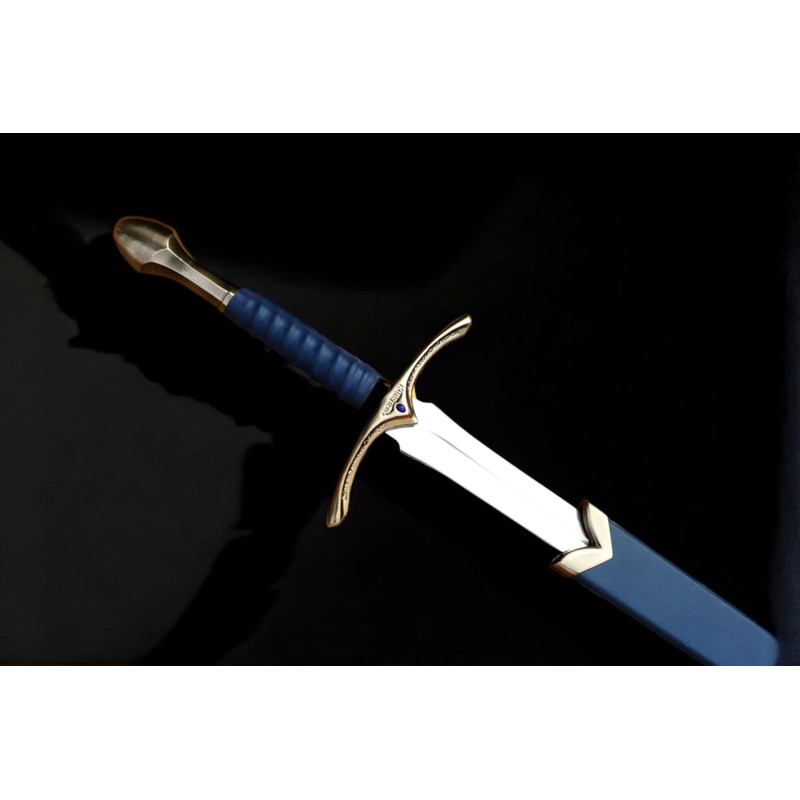 North American Knives  Glamrig Handmade 17 High Carbon Damascus Steel Sword With Leather Sheath  Pr 11