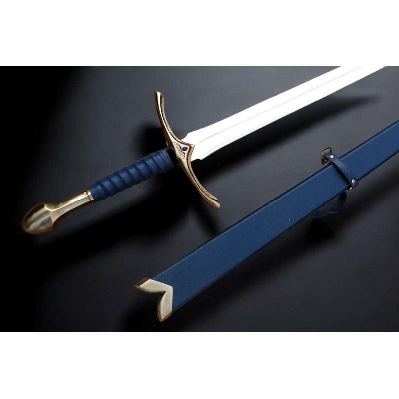 North American Knives  Glamrig Handmade 17 High Carbon Damascus Steel Sword With Leather Sheath  Pr 15