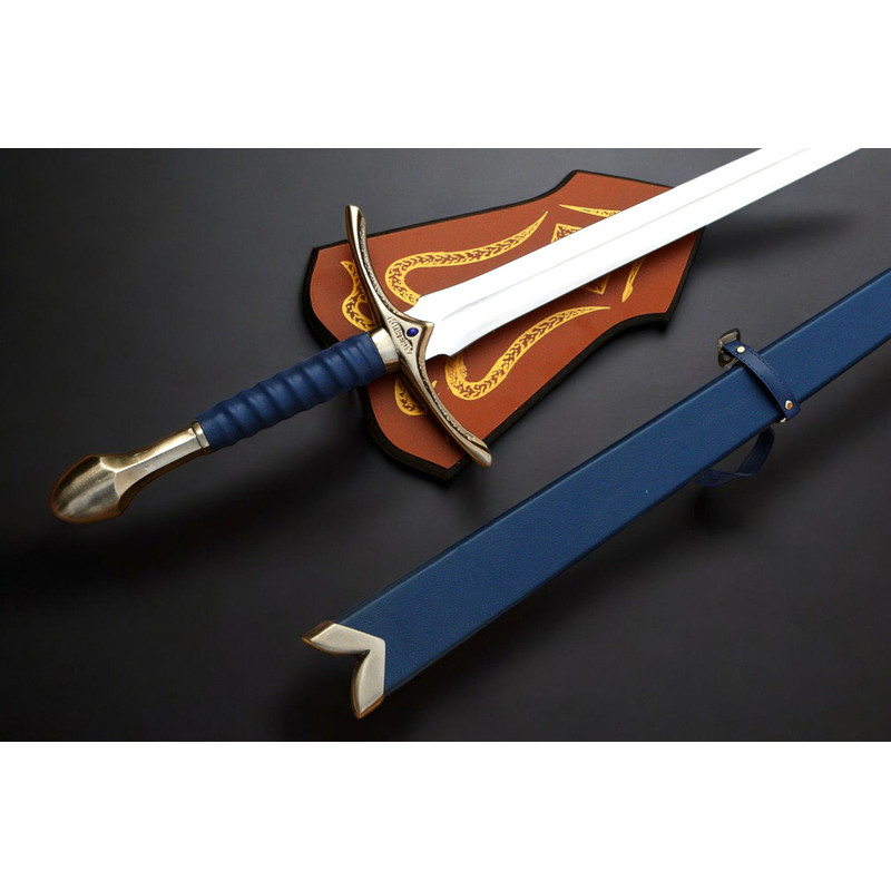 North American Knives  Glamrig Handmade 17 High Carbon Damascus Steel Sword With Leather Sheath  Pr 8