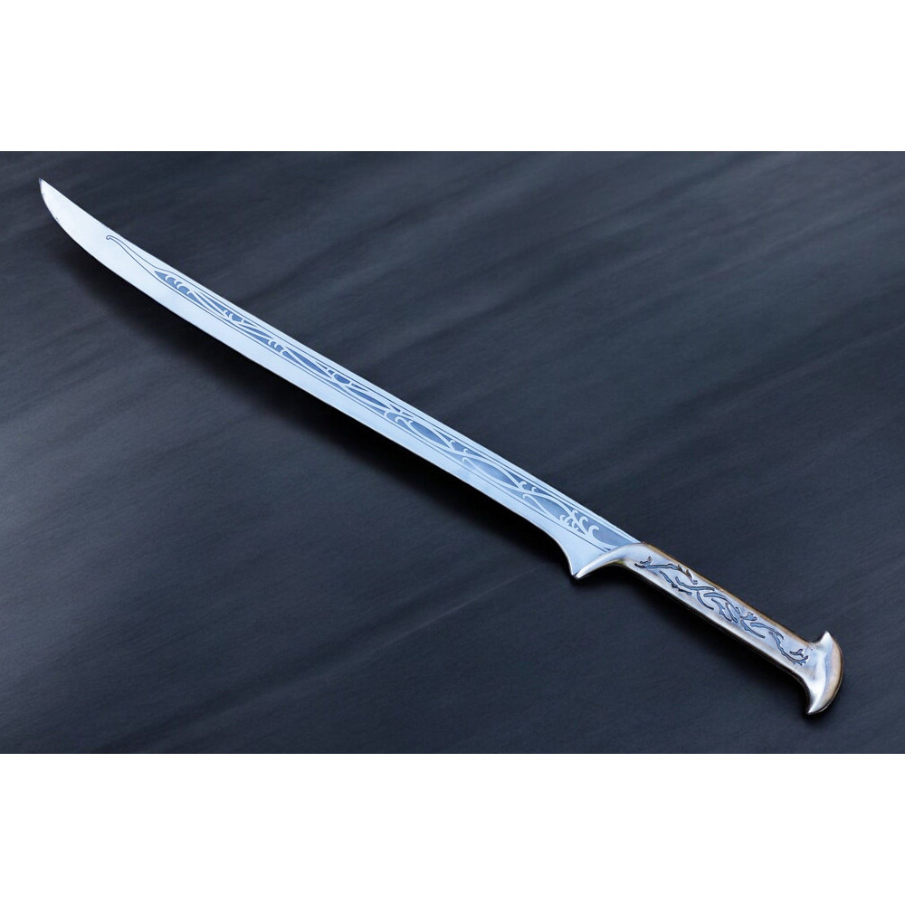 North American KnivesThanudril Handforged Damascus Sword  High Carbon Steel  Leather Sheath  Fantas 4