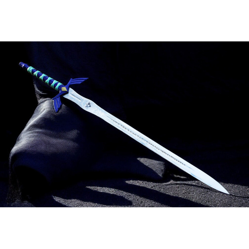 North American KnivesZeldaInspired Handforged Damascus Sword High Carbon Steel Leather Sheath Ma 10