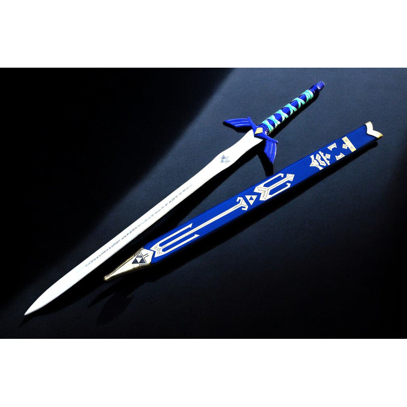 North American KnivesZeldaInspired Handforged Damascus Sword High Carbon Steel Leather Sheath Ma 14