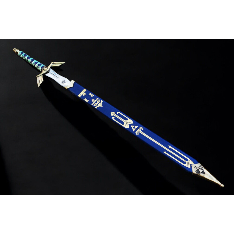 North American KnivesZeldaInspired Handforged Damascus Sword High Carbon Steel Leather Sheath Ma 15