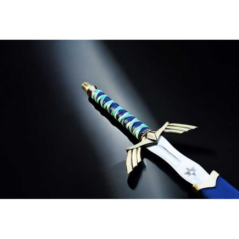 North American KnivesZeldaInspired Handforged Damascus Sword High Carbon Steel Leather Sheath Ma 0