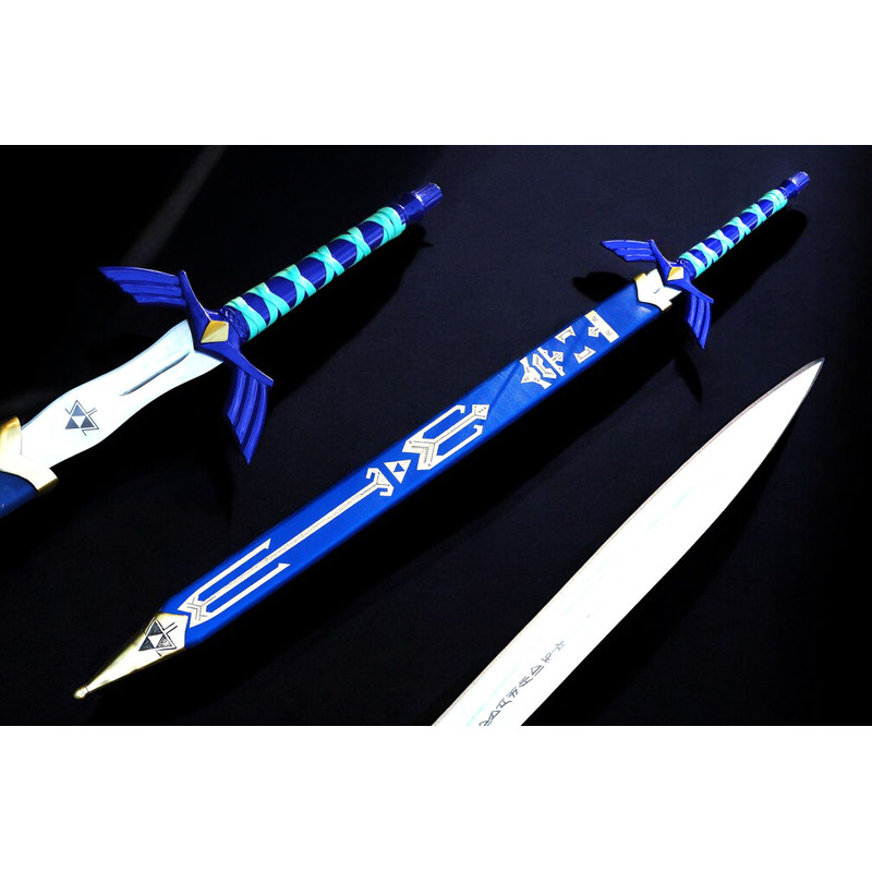 North American KnivesZeldaInspired Handforged Damascus Sword High Carbon Steel Leather Sheath Ma 6