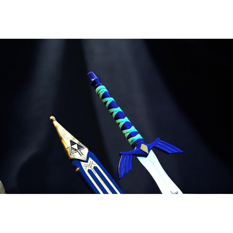 North American KnivesZeldaInspired Handforged Damascus Sword High Carbon Steel Leather Sheath Ma 9