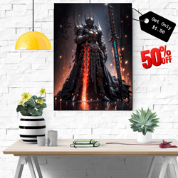 dark knight illustration wall decor, digital art, posters, living room art, kids room art - digital download