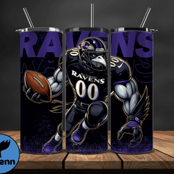 Baltimore Ravens NFL Tumbler Wraps, Tumbler Wrap Png, Football Png, Logo NFL Team, Tumbler Design 03