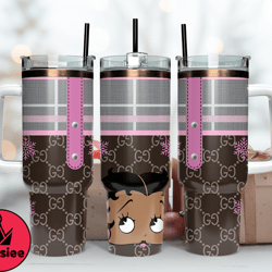 gucci tumbler wrap, betty boop tumbler, gucci logo, luxury tumbler 40oz tumbler wrap d195 by kassieee