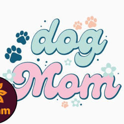 dog mom retro dog quote svg design
