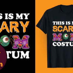 halloween scary costum mom t shirt