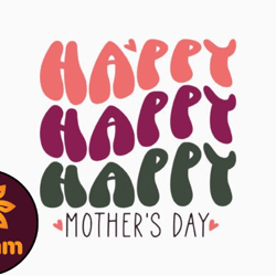 retro happy mothers day svg