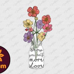 daisy love vintage flower sublimation