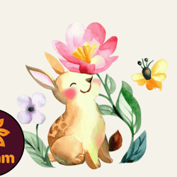 watercolor spring baby animal clipart