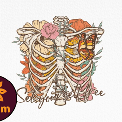 vintage flower skeleton png sublimation