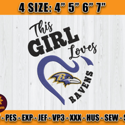 Ravens Embroidery, NFL Ravens Embroidery, NFL Machine Embroidery Digital, 4 sizes Machine Emb Files-04-Brimm