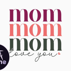 mom love you retro mothers day svg