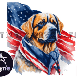4th of july patriotic dog american flag