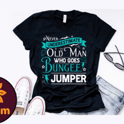 Old Man Bungee Jumping T Shirt Design