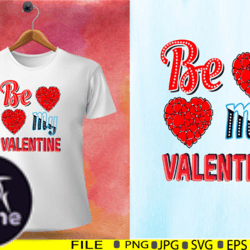 Be My Valentine Love Typography SVG Design 25