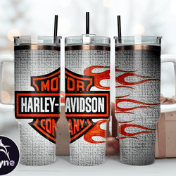Harley 40 oz Tumbler, Harley Tumbler Wrap, Harley Davidson Logo, Design 27