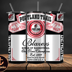 portland trail blazers tumbler wrap, basketball design,nba teams,nba sports,nba tumbler wrap,nba ds-34