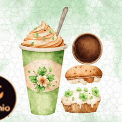 st patricks day coffee cup clipart design 100