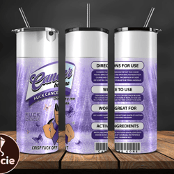 cancer be gone tumbler 20 oz skinny tumbler, cancer tumbler png, cancer awareness png, download png 56