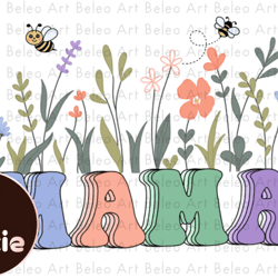 mama with flower retro sublimation