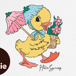 Vintage Easter Little Duck Sublimation Design 69