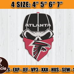 Atlanta Falcons Embroidery, NFL Falcons Embroidery, NFL Machine Embroidery Digital, 4 sizes Machine Emb Files -01-Tracie