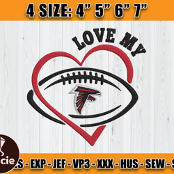 Atlanta Falcons Embroidery, NFL Falcons Embroidery, NFL Machine Embroidery Digital, 4 sizes Machine Emb Files-08-Tracie