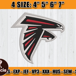 Atlanta Falcons Embroidery, NFL Falcons Embroidery, NFL Machine Embroidery Digital, 4 sizes Machine Emb Files-18-Tracie