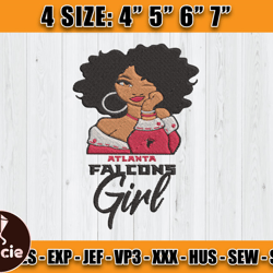 Atlanta Falcons Embroidery, NFL Girls Embroidery, NFL Machine Embroidery Digital, 4 sizes Machine Emb Files -21-Tracie