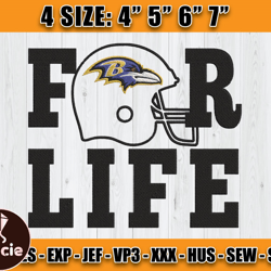 Ravens Embroidery, NFL Ravens Embroidery, NFL Machine Embroidery Digital, 4 sizes Machine Emb Files - 08