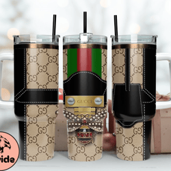 gucci tumbler wrap, gucci logo, luxury tumbler 40oz tumbler wrap d275 by davide