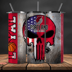 portland trail blazers tumbler wrap, nba tumbler wrap,nba design png 05