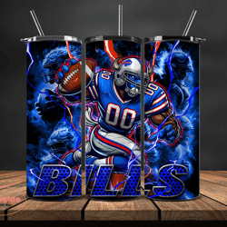 Buffalo Bills Tumbler Wrap Glow, NFL Logo Tumbler Png, NFL Design Png-04