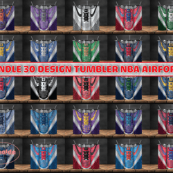 bundle 30 design tumbler nba air force, air force nba tumbler, basketball tumbler wrap 109